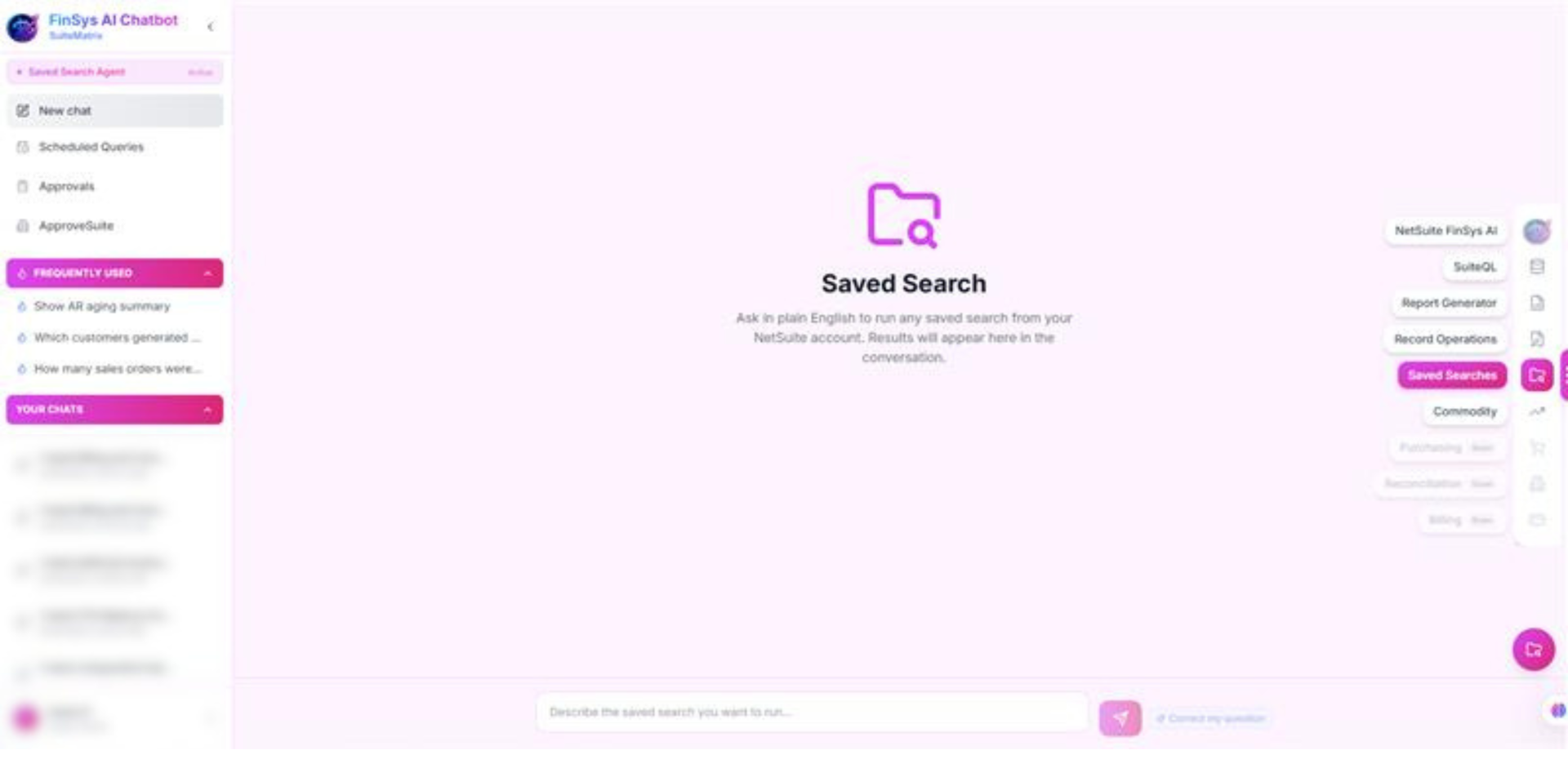 Saved Search — FinSys AI screenshot